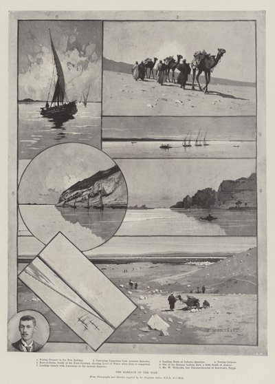 The Barrage of the Nile by Charles Auguste Loye